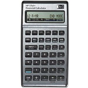 HP 17BII+ Financial Calculator, Silver