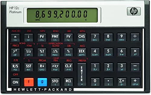 HP 12c Platinum Financial Calculator, 10-Digit LCD