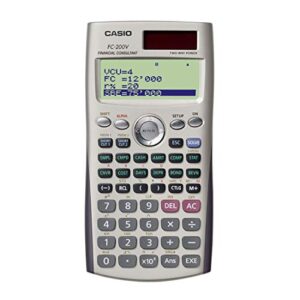 casio fc-200v financial calculator with 4-line display