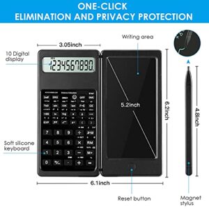 IPepul Scientific Calculators for high-School, 10 Digits Digital with Erasable Writing Board Math Calculator for Middle School & College