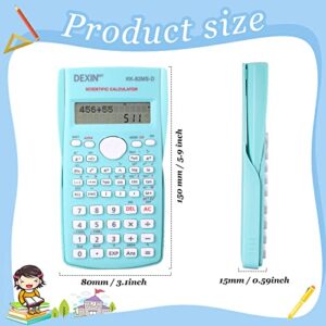 8 Pieces 2 Line LCD Engineering Scientific Calculator Non Graphing Scientific Calculator for Engineering Students Function Calculators for School Financial Business Office, Pink, Blue, Green, White