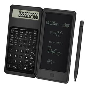 calculator with notepad, trelc 10 digits lcd display scientific calculator, multi-function portable desktop calculator for high school, office meeting and home