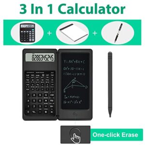 Calculator with Notepad, TRELC 10 Digits LCD Display Scientific Calculator, Multi-Function Portable Desktop Calculator for High School, Office Meeting and Home