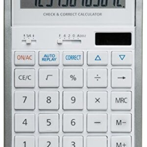 Victor 12-Digit Check and Correct Desk Calculator, White