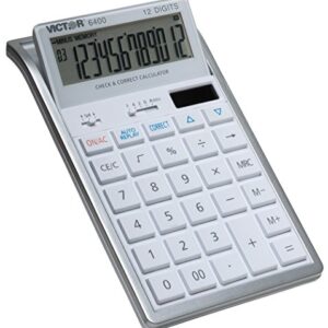 Victor 12-Digit Check and Correct Desk Calculator, White