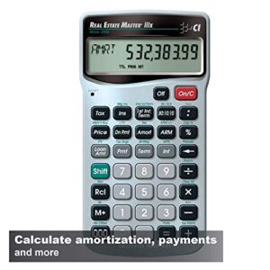 Calculated Industries 3405 Real Estate Master IIIx Residential Real Estate Finance Calculator & Real Estate License Exams for Dummies with Online Practice Tests