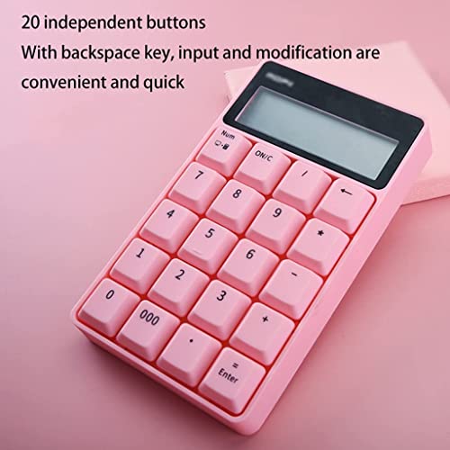 Desktop Calculator Wireless Digital Keyboard Calculator Two-in-one Computer Pen-Based Calculators with External Financial Accounting Keypad Calculators (Color : A-Brown)