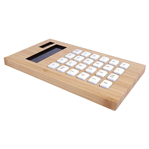 Tofficu 1pc Digit Practical Financial Large Calculator Pocket Wooden Desktop Professional Learning Electronic Children for Calculators Students Aids Portable Office Size with Leaning LCD