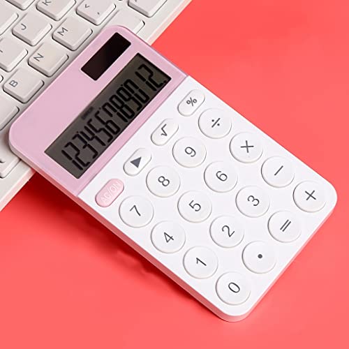 MJWDP Solar Calculator Multifunctional Student Accounting Exam Special Financial Calculator Cute Small Calculator 12 Digits Display (Color : D, Size