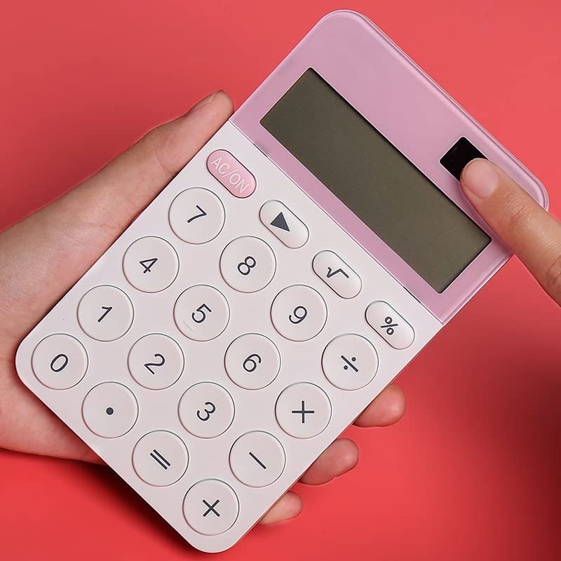 MJWDP Solar Calculator Multifunctional Student Accounting Exam Special Financial Calculator Cute Small Calculator 12 Digits Display (Color : D, Size