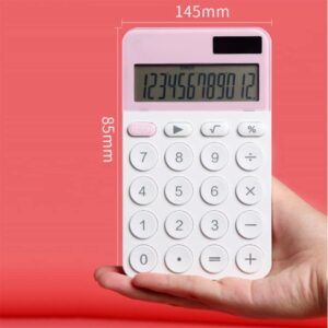 MJWDP Solar Calculator Multifunctional Student Accounting Exam Special Financial Calculator Cute Small Calculator 12 Digits Display (Color : D, Size