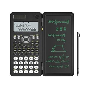 newyes scientific calculators with writing tablet, upgraded 991ms solar energy lcd science calculator notepad with 349 function, professional foldable calculator for students, school and college