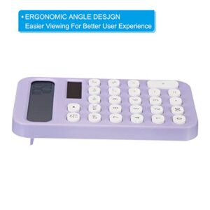 PATIKIL Cute Basic Calculator, Standard Function Portable Desktop Electronic Calculators Large 12 Digit LCD Display for Home Office, Light Purple