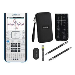 texas instruments ti nspire cx ii graphing calculator + guerrilla zipper case + essential graphing calculator accessory kit, black