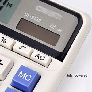 Desktop Calculator Standard Function Desktop Calculators Basic Financial Calculator Solar Powered Accounting Calculator 12 Digit LCD Display Calculators