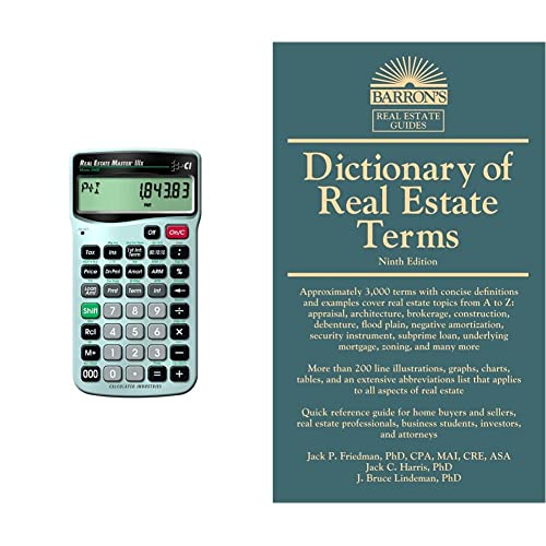 Calculated Industries 3405 Real Estate Master IIIx Residential Real Estate Finance Calculator & Dictionary of Real Estate Terms (Barron's Business Dictionaries)