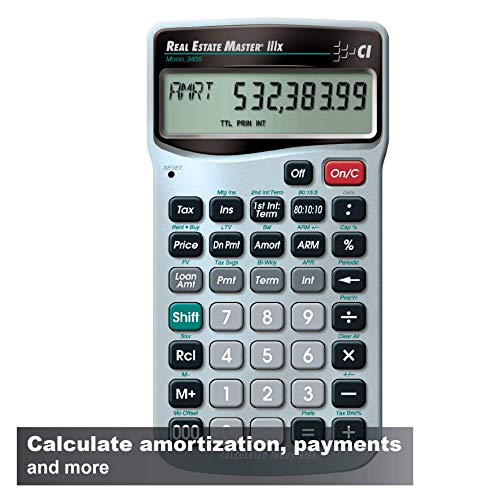 Calculated Industries 3405 Real Estate Master IIIx Residential Real Estate Finance Calculator & Dictionary of Real Estate Terms (Barron's Business Dictionaries)