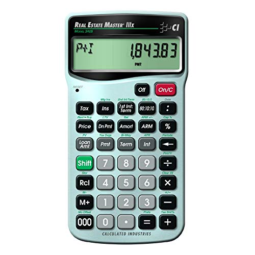 Calculated Industries 3405 Real Estate Master IIIx Residential Real Estate Finance Calculator & Dictionary of Real Estate Terms (Barron's Business Dictionaries)