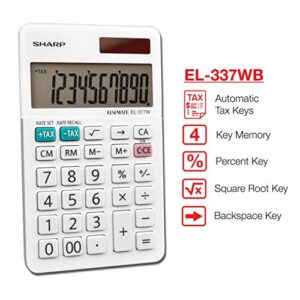 Sharp EL-377WB Business Calculator, White 2.75