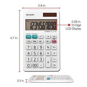 Sharp EL-377WB Business Calculator, White 2.75