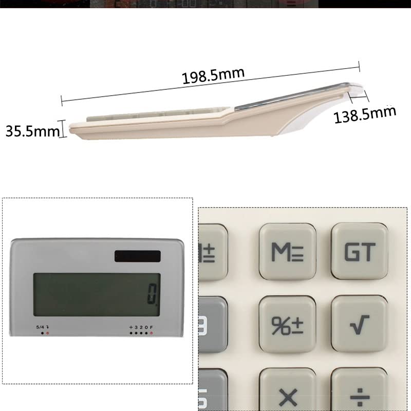 MJWDP Calculator Classic Durable Financial Accounting Money Large Dual Power Large Screen Large Buttons Desktop Solar