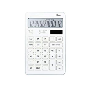 calculator learning color financial accounting office calculator simple dual power solar 12 digit display calculator (color : a, size