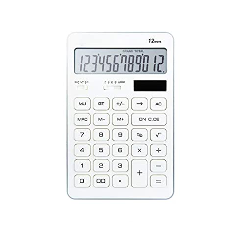 Calculator Learning Color Financial Accounting Office Calculator Simple Dual Power Solar 12 Digit Display Calculator (Color : A, Size