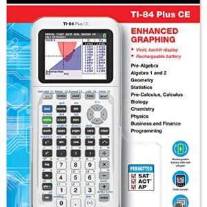 Texas Instruments TI-84 Plus CE Color Graphing Calculator, Bright White