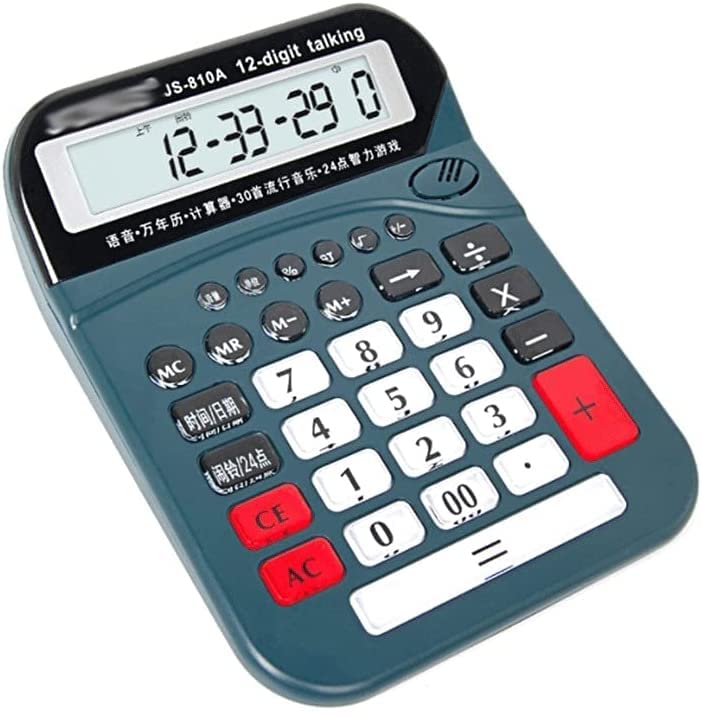 Desktop Calculator Calculators Office Desktop Calculator 12 Digit Large LCD Display Real Voice Financial Accounting Home Office Supplies Calculators