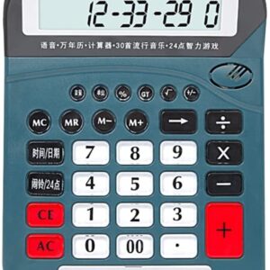 Desktop Calculator Calculators Office Desktop Calculator 12 Digit Large LCD Display Real Voice Financial Accounting Home Office Supplies Calculators