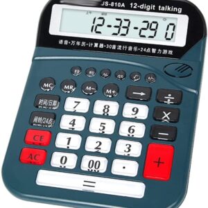 Desktop Calculator Calculators Office Desktop Calculator 12 Digit Large LCD Display Real Voice Financial Accounting Home Office Supplies Calculators