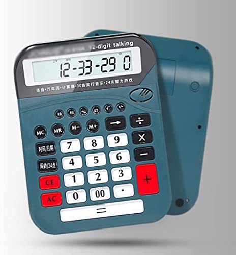 Desktop Calculator Calculators Office Desktop Calculator 12 Digit Large LCD Display Real Voice Financial Accounting Home Office Supplies Calculators