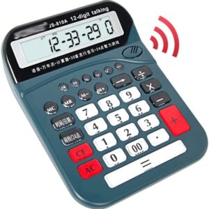 Desktop Calculator Calculators Office Desktop Calculator 12 Digit Large LCD Display Real Voice Financial Accounting Home Office Supplies Calculators