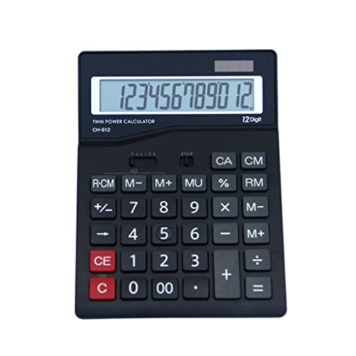 Desktop Calculator Calculator 12-Digit Display Large Display Office Financial Calculator (Color : A, Size : One Size)