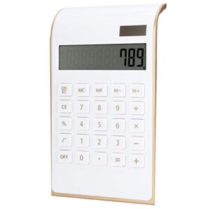 business calculator, ultra thin solar power calculator big button design office calculator office supplies various financial calculations for financial officer(white)