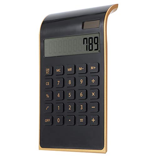 Tgoon Financial Calculator, Two Ways to Supply Power 10 Digits Calculator Business Calculator Desk Financial Office calculations Various Financial(Black)