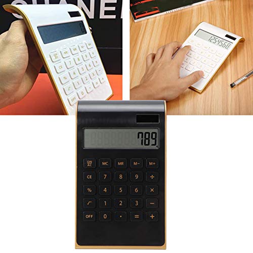 Tgoon Financial Calculator, Two Ways to Supply Power 10 Digits Calculator Business Calculator Desk Financial Office calculations Various Financial(Black)