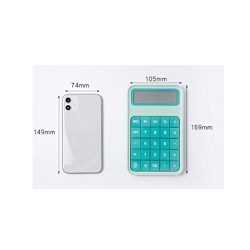 MJWDP 12 Digit Desk Calculator Large Buttons Cute Candy Color Financial Business Accounting Tool Big Buttons Battery (Color : D)