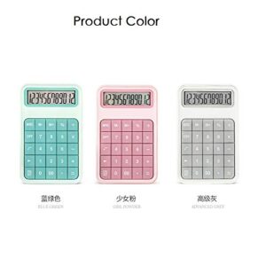 MJWDP 12 Digit Desk Calculator Large Buttons Cute Candy Color Financial Business Accounting Tool Big Buttons Battery (Color : D)