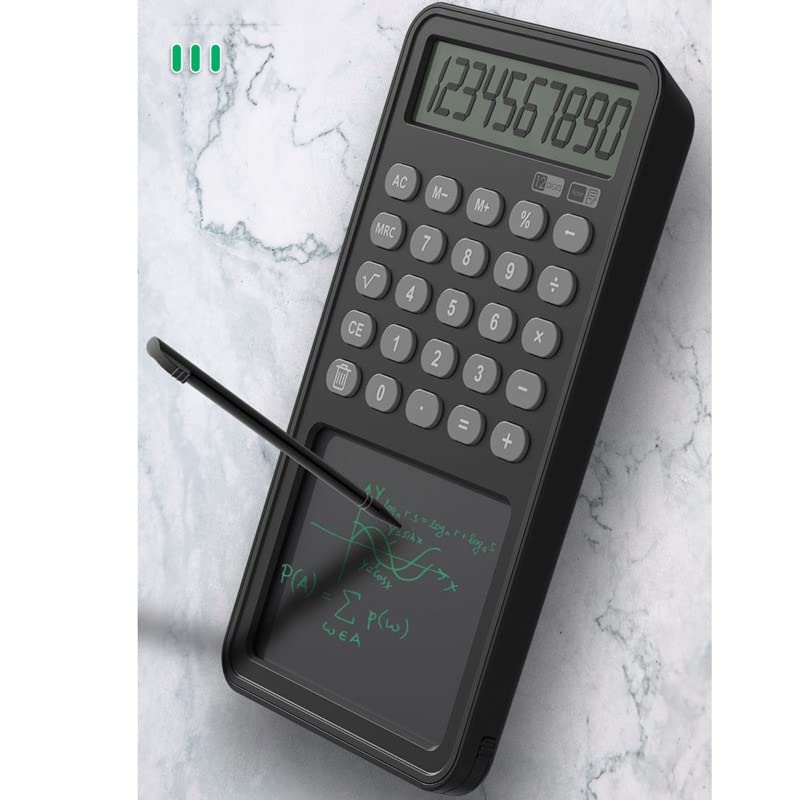 Multifunctional Calculator Business Office Portable LCD Handwriting Tablet Calculator 12 Digit Display Financial Calculator (Color : B, Size : One Size)