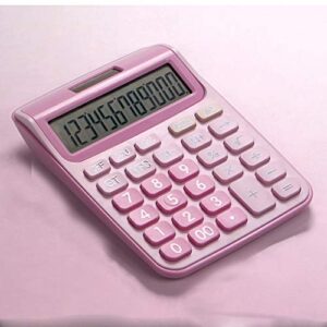 mjwdp 12 digit desk calculator large buttons financial business accounting tool big buttons battery and solar power