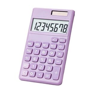 ocuhome 8-digit scientific calculator, candy-color portable handheld small calculator for student,battery and solar hybrid powered lcd display electronic desktop calculators for home,office,classroom