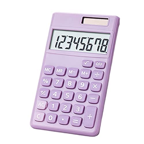 OCUhome 8-Digit Scientific Calculator, Candy-Color Portable Handheld Small Calculator for Student,Battery and Solar Hybrid Powered LCD Display Electronic Desktop Calculators for Home,Office,Classroom