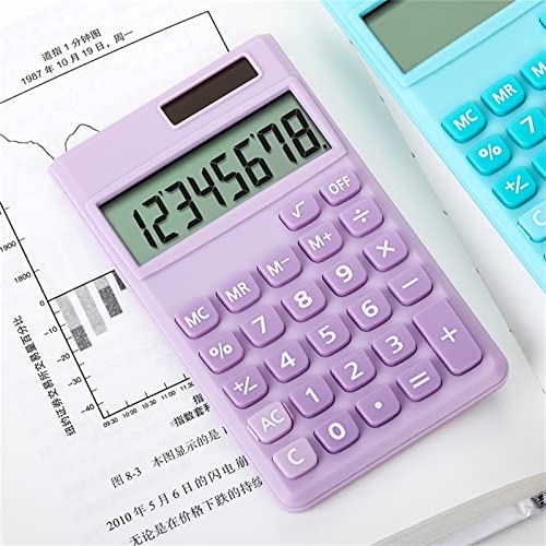 OCUhome 8-Digit Scientific Calculator, Candy-Color Portable Handheld Small Calculator for Student,Battery and Solar Hybrid Powered LCD Display Electronic Desktop Calculators for Home,Office,Classroom