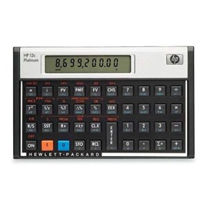 hp 12cpt financial calculator, 5-1/10-inch x3-1/10-inch x3/5, platinum