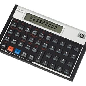 HP 12CPT Financial Calculator, 5-1/10-Inch x3-1/10-Inch x3/5, Platinum