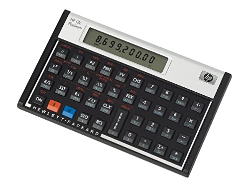 HP 12CPT Financial Calculator, 5-1/10-Inch x3-1/10-Inch x3/5, Platinum