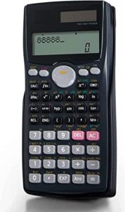 scientific calculator 401funtions with case, financial calculators large display for school, battery solar calculadora cientifica for students, construction, statistics, engineering, geometry