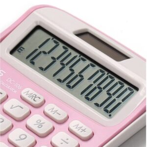 MJWDP 10 Digit Desk Calculator Financial Business Accounting Tool Mini Cute Portable Small Office Supplies