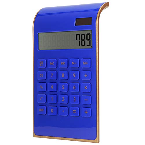 Kadimendium Financial Calculator, Solar Basic Calculator LCD Display Ultra Thin Solar Power Calculator Various Financial calculations for Financial Officer(Blue)